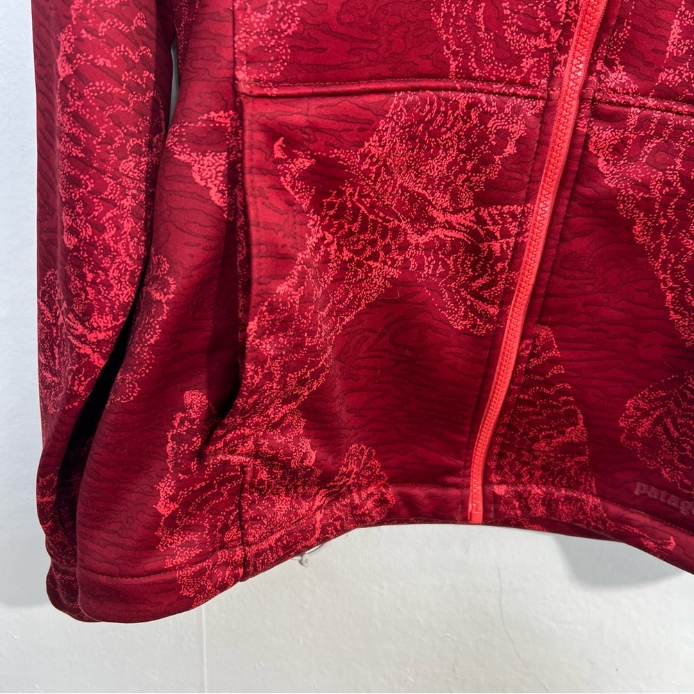 Patagonia Slopestyle Peregrine Wax Red Bird Swallows Hoodie Jacket Size Medium - Picture 7 of 11